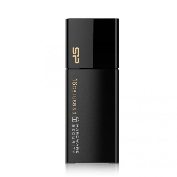 Silicon Power 16GB USB3.0 Secure G50,Hardware Security, AES 256-Bit Encryption-Black
