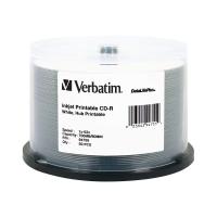 Verbatim DataLifePlus CD-R 80 Min White Inkjet Printable 50 Pack Spindle 52x