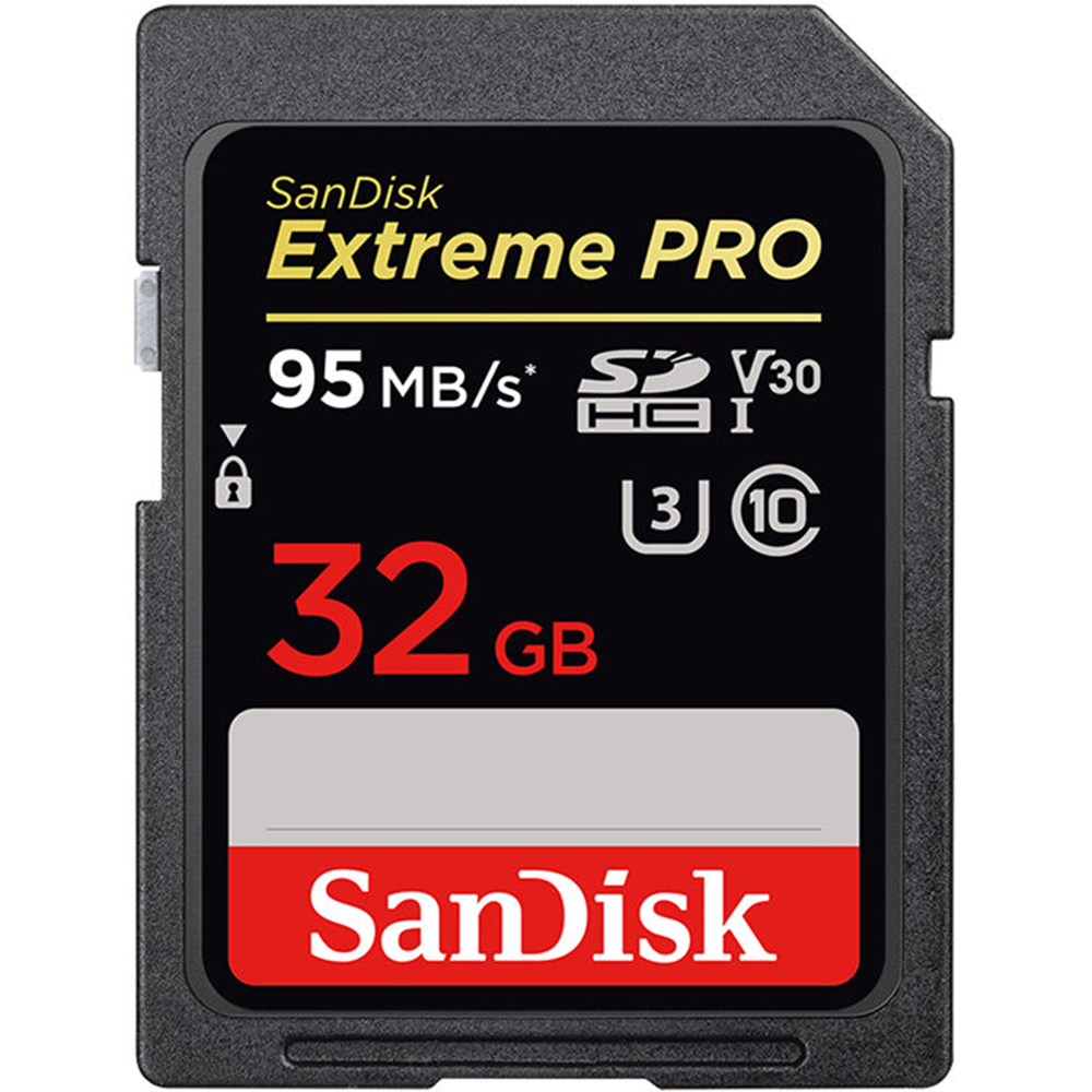SanDisk 32GB Extreme PRO UHS-I SDHC Memory Card (V30) 95mb/s