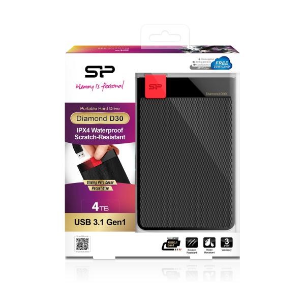 Silicon Power 5TB D30 Scratch Resistant & Waterproof External Hard Drive (USB 3.0) FOR PC,MAC,XBOX,PS4
