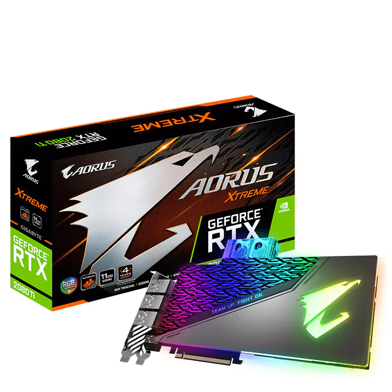 Gigabyte GeForce RTX 2080 Ti Aorus Xtreme Waterforce Waterblock 11G Graphics Card (GV-N208TAORUS X WB-11GC)