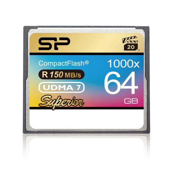 Silicon-Power CompactFlash 64GB 1000X HISHPEED 150/80mbs , VPG-20 Standard