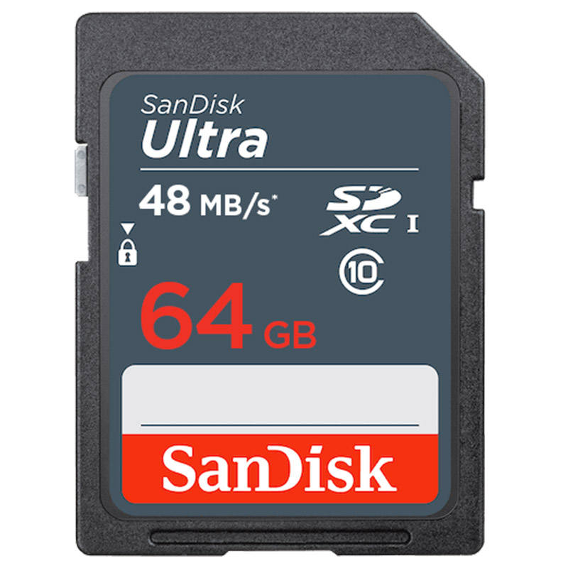 SanDisk 64Gb Ultra SDXC Class 10 SD Card 48MB/s