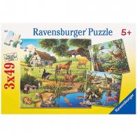 Ravensburger Forest Zoo & Pets Puzzle 3x49pc