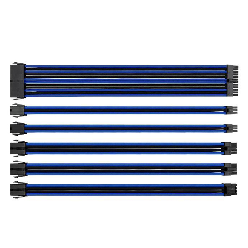 Thermaltake TTMod Sleeved Extension Cable Kit - Blue and Black