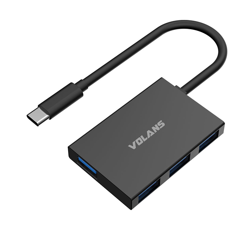 Volans 4 Port Aluminium USB 3.0 Type C Hub (VL-HB04S-C)