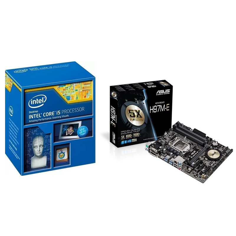 Intel i5 4590 CPU + Asus H97M-E Motherboard Combo