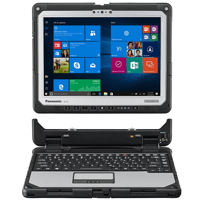 Panasonic Toughbook CF-33 12in i7 7600U 8GB RAM W10P Detachable Rugged 2-1 Laptop (CF-33BRHAZVA)