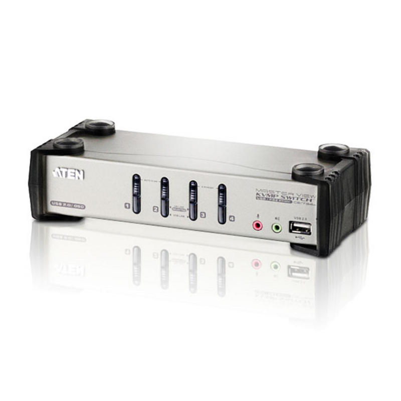 Aten 4 Port USB 2.0 VGA Audio KVMP Switch with OSD (CS-1734B)