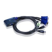 Aten 2 Port USB VGA Cable KVM Switch (CS-62US)