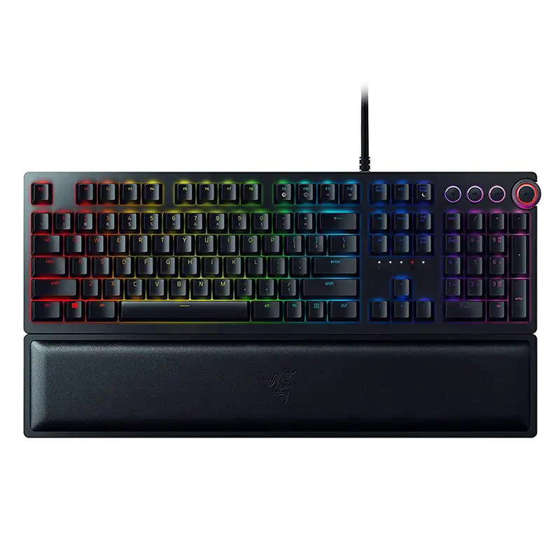 Razer Huntsman Elite RGB Opto-Mechanical Gaming Keyboard - Purple Switch (RZ03-01870100)