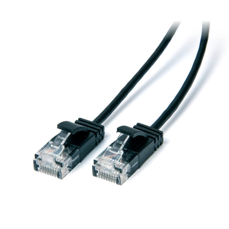 Connect Cat 6 Ethernet Ultra slim Cable 1m Black