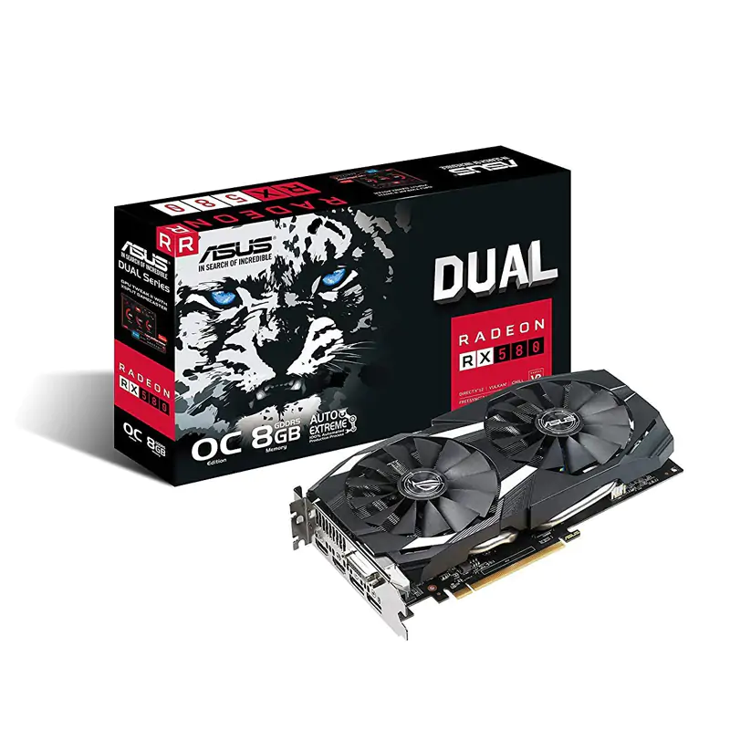 Asus Radeon RX 580 Dual 8GB OC Graphics Card (DUAL-RX580-O8G)