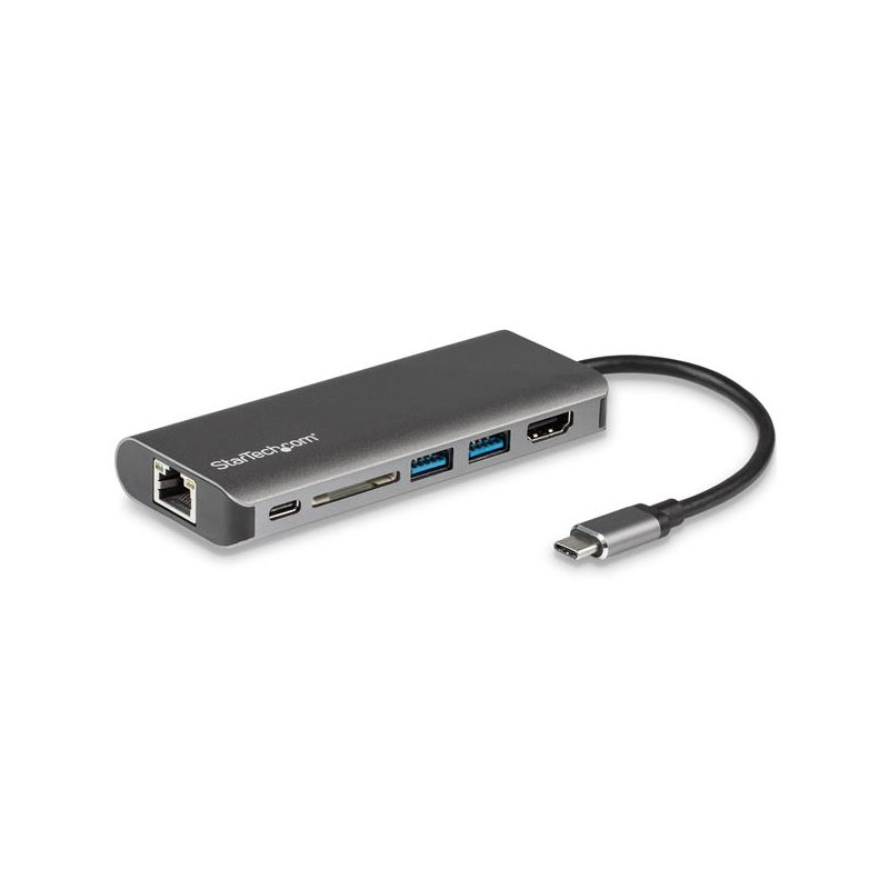 Startech USB-C Multiport Adapter SD reader Power Delivery 4K HDMI GbE 2x USB 3.0