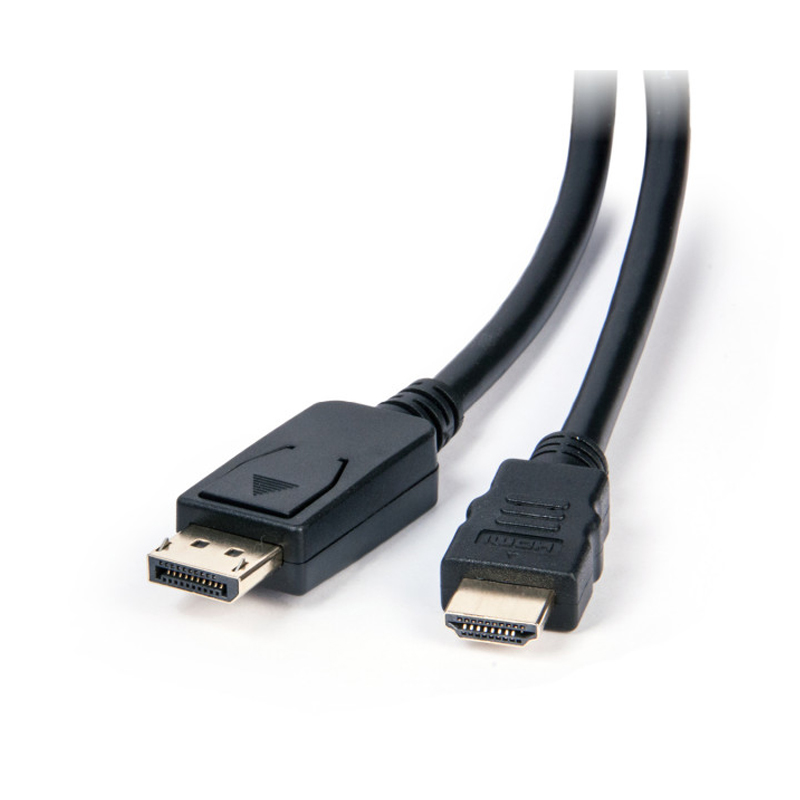 Connect 2m DisplayPort to HDMI w 4K support Male to Male