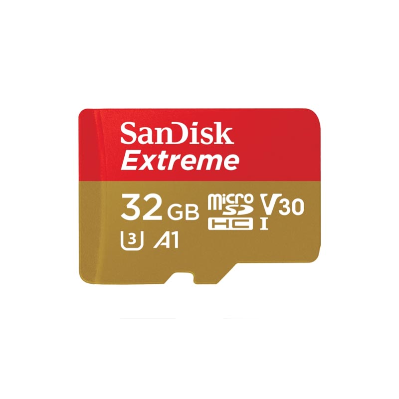 SanDisk Extreme microSDHC SQXAF 32GB V30 U3 C10 A1 UHS-1 100MB/s R 60MB/s W