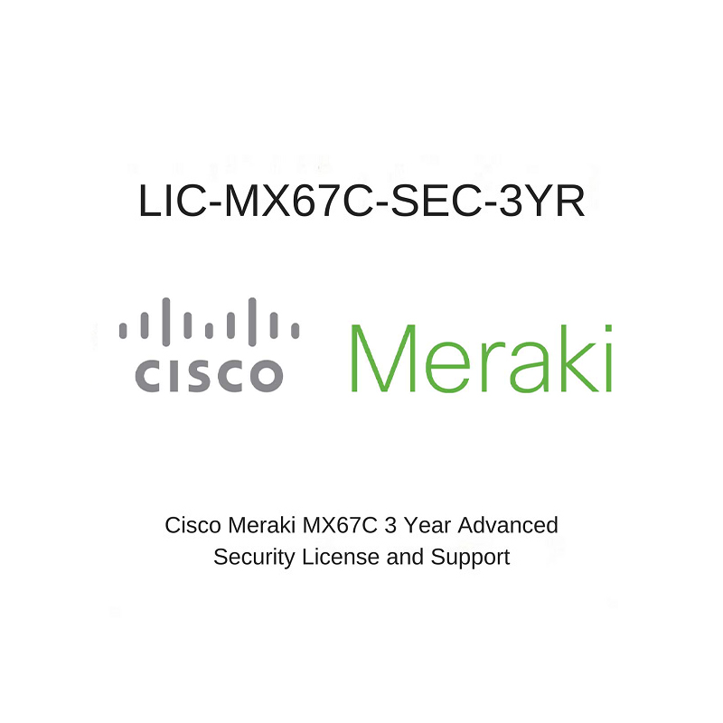 Cisco Meraki MX67C Advanced Security and Support 3 Year License