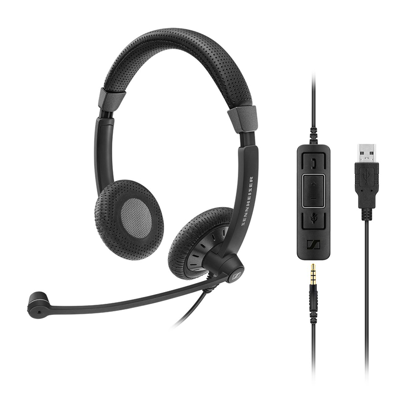 Sennheiser SC 75 Binaural Wired Office Headset with 3.5mm Jack and