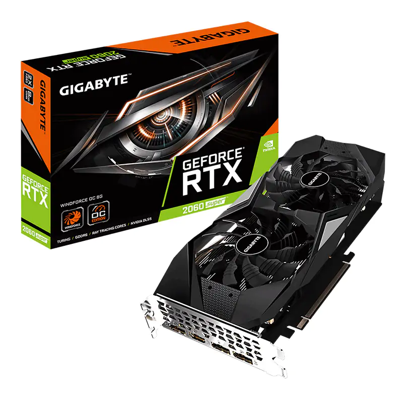Gigabyte GeForce RTX 2060 Super Windforce 8G OC Graphics Card (GV-N206SWF2OC-8GD)