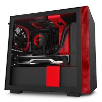 NZXT H210i Smart Tempered Glass Mini Tower ITX Case - Matte Red