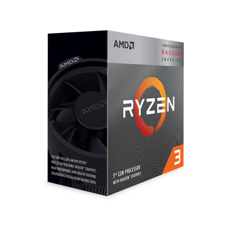 AMD Ryzen 3 3200G 4 Core AM4 3.6GHz APU with Radeon Vega 8 Graphics and Wraith Stealth Cooler (YD3200C5FHBOX)