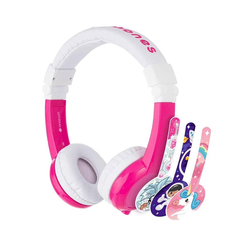 BuddyPhones Explore Kids Volume Limiting Foldable Headphones - Pink