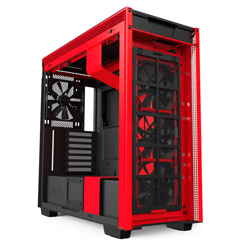 NZXT H710 Tempered Glass Mid Tower ATX Case - Matte Red
