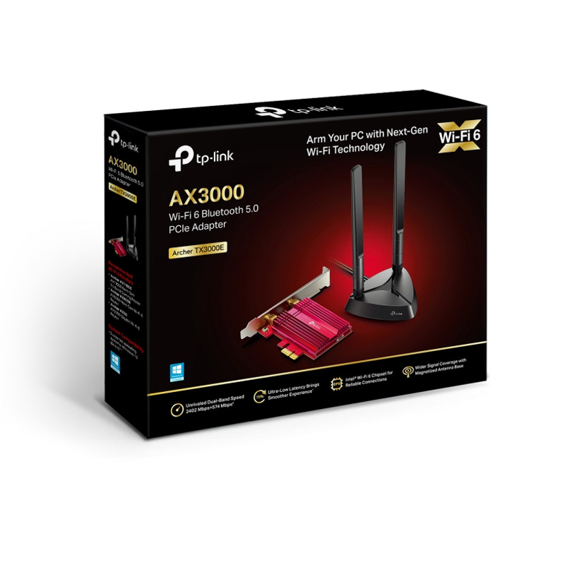 TP-Link AX3000 Wi-Fi 6 Bluetooth 5.0 PCI-E Adapter (ARCHER TX3000E)