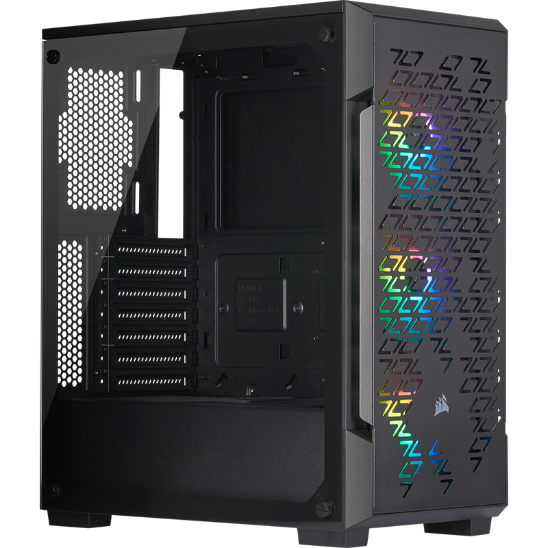 Corsair iCUE 220T Tempered Glass RGB Mid Tower ATX Case - Black