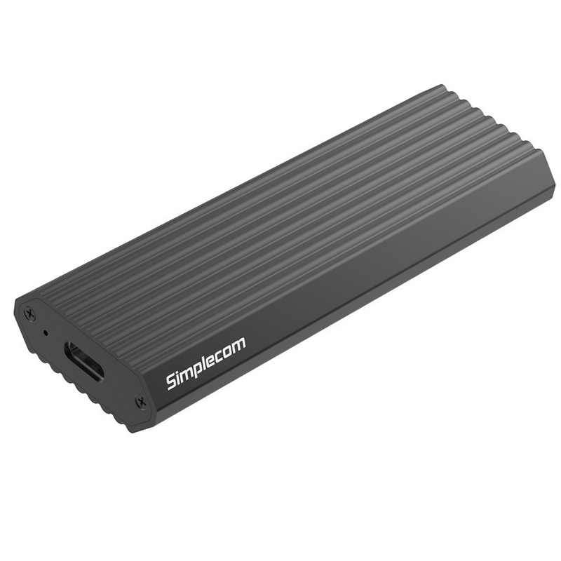 Simplecom NVMe PCIe (M Key) M.2 SSD to USB 3.1 Gen 2 Type C Enclosure 10Gbps - Grey (SE513-GY)