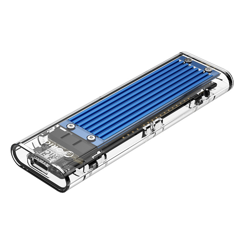Orico TCM2-C3-BL USB 3.1 Type C Gen 2 M.2 Enclosure Transparent Blue