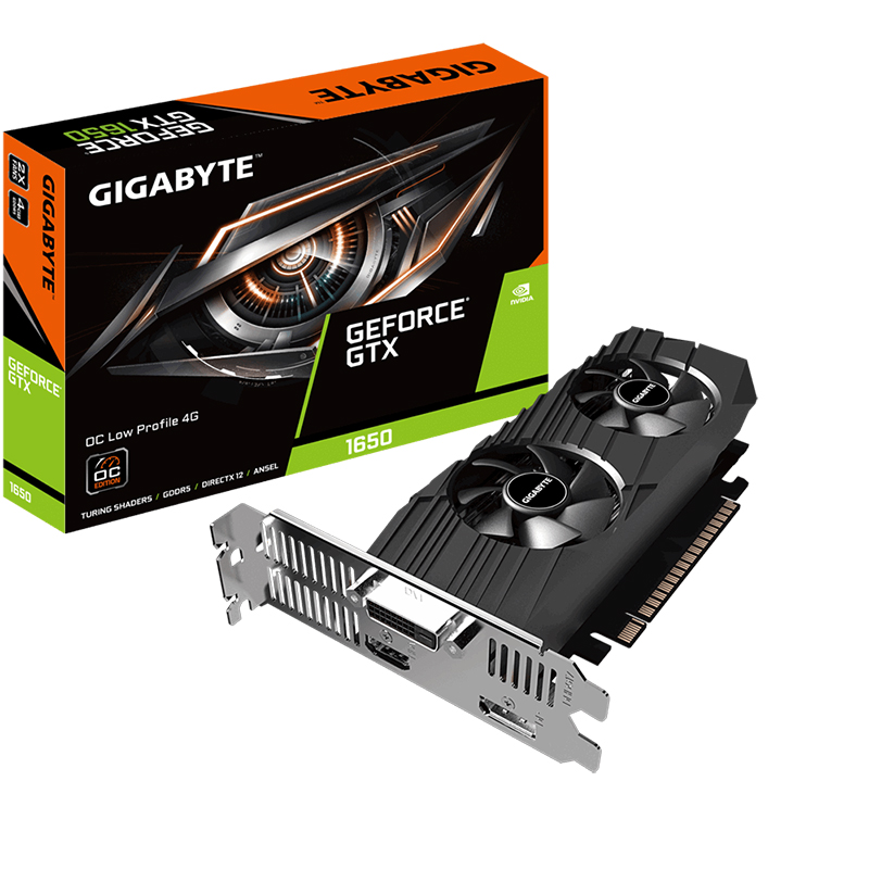 Gigabyte GeForce GTX 1650 OC Low Profile 4G Graphics Card (GV-N1650OC-4GL)
