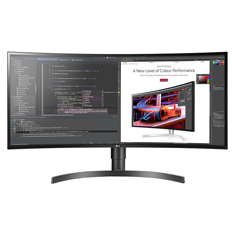 LG 34in QHD IPS HDR10 Curved Monitor (34WL85C-B)