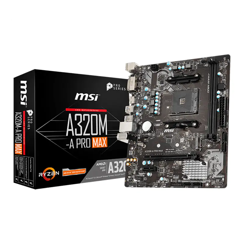 MSI A320M-A Pro Max AM4 mATX Motherboard (A320M-A PRO MAX)