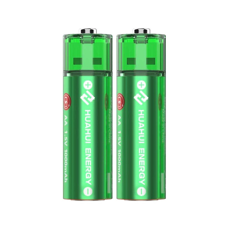 HUAHUI AA USB Rechargeable 1000mAh Lithium Battery - 2 Pack