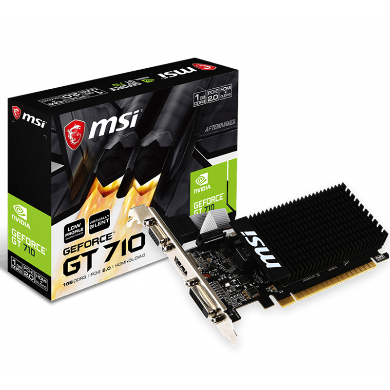 MSI GeForce GT 710 1G DDR3 Low Profile Graphics Card (GT 710 1GD3H LP)