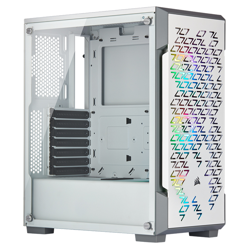 Corsair iCUE 220T Tempered Glass RGB Mid Tower ATX Case - White