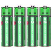 HUAHUI AA USB Rechargeable 1000mAh Lithium Battery - 4 Pack
