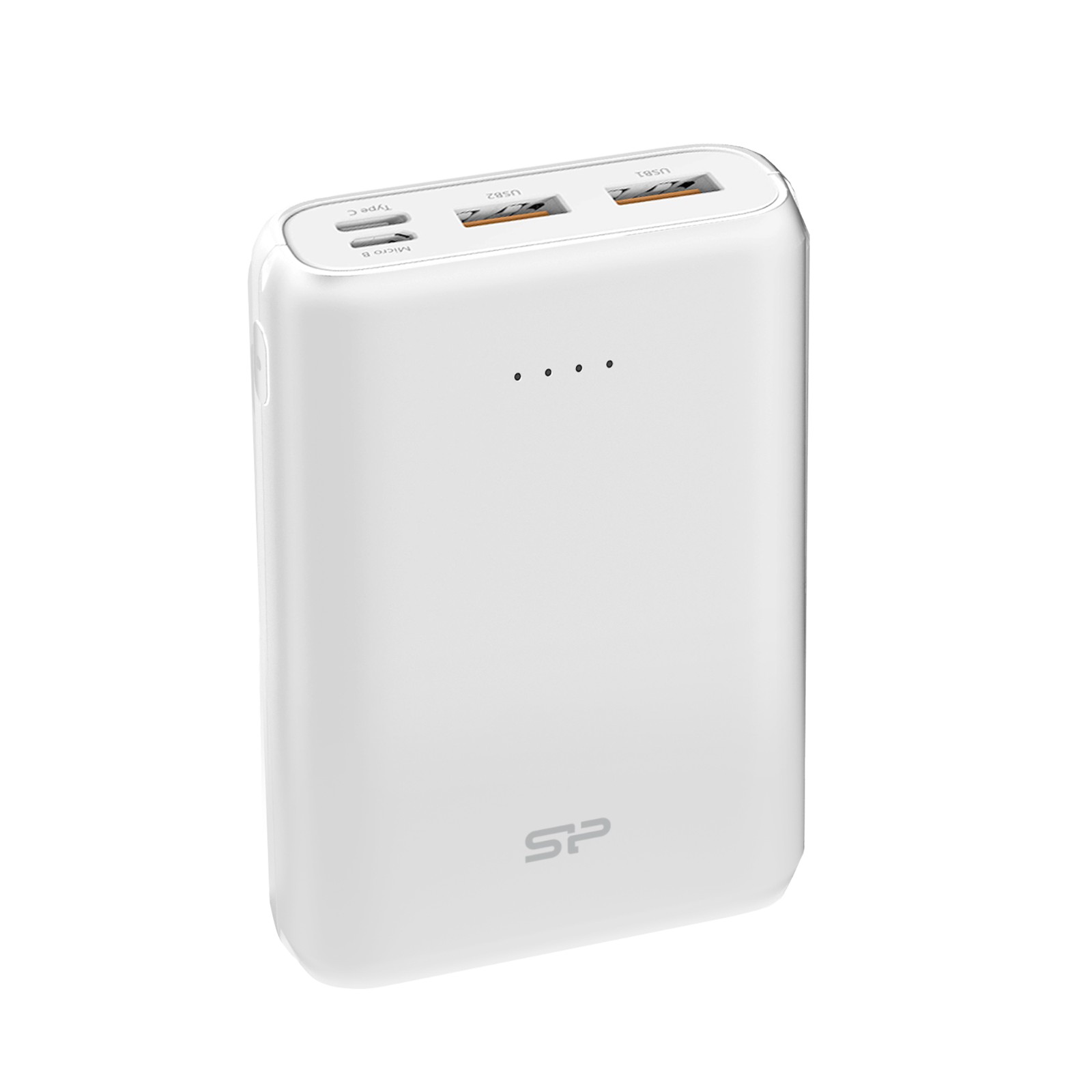 Silicon Power C10QC 10,000mAh Power bank, 18W PD & Quick Charge 3.0 USB C Portable Charger, White