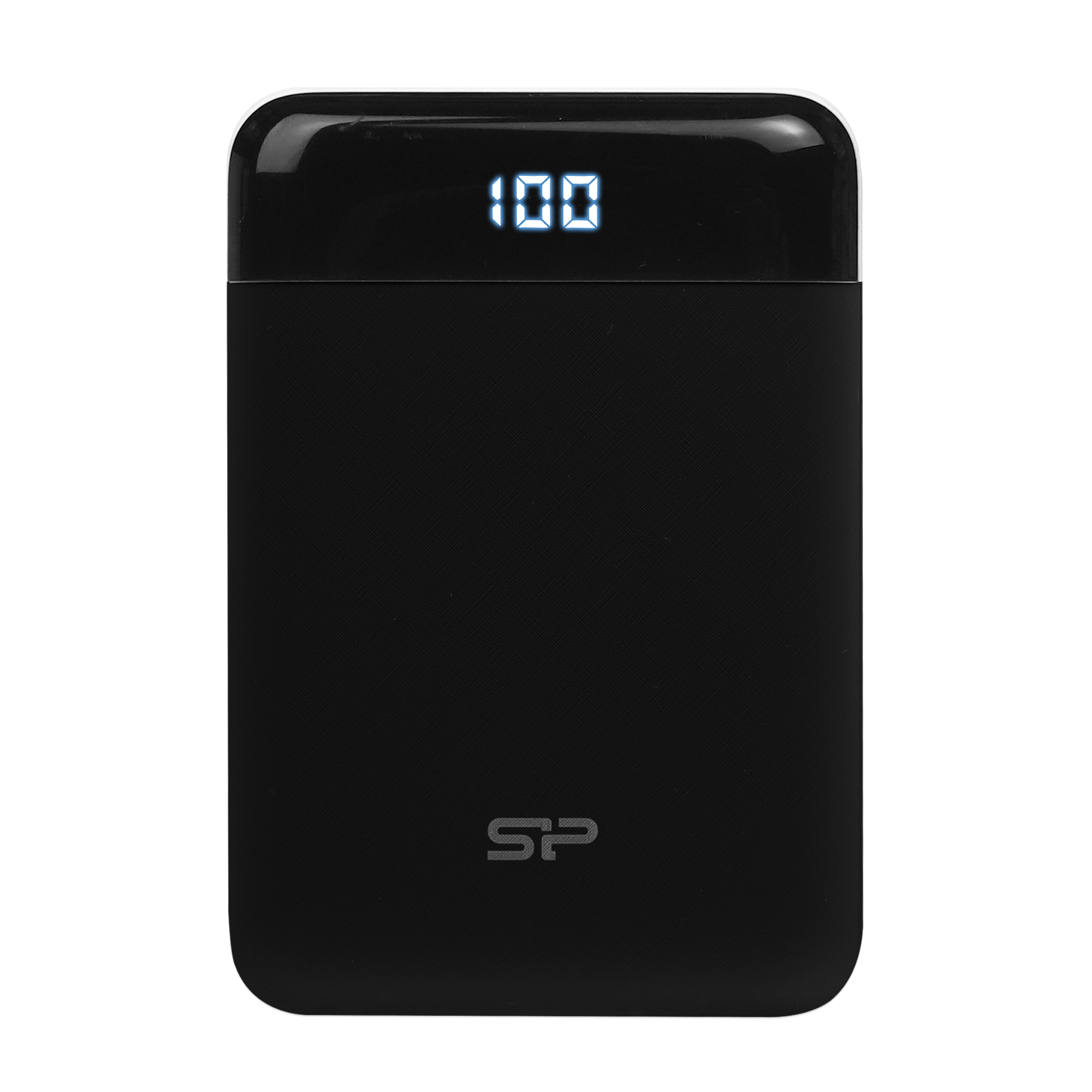 Silicon Power GP25 10,000mAh Power Bank with Dual USB Output and LED Display, black