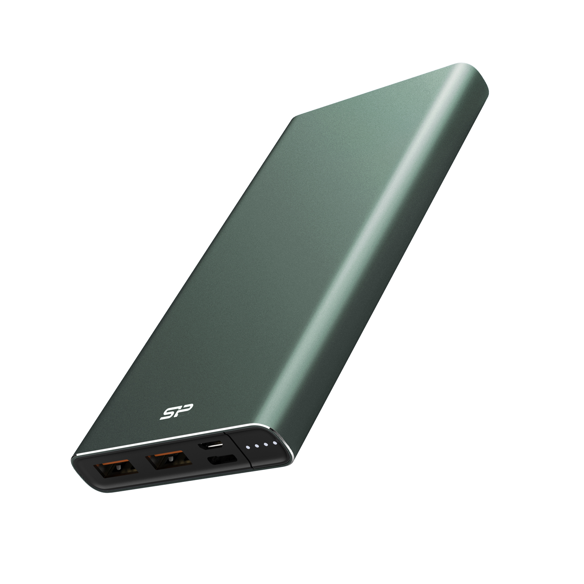 Silicon Power QP60 10000mAh 18W PD & Quick Charge 3.0 Power Bank Portable Charger - Midnight Green