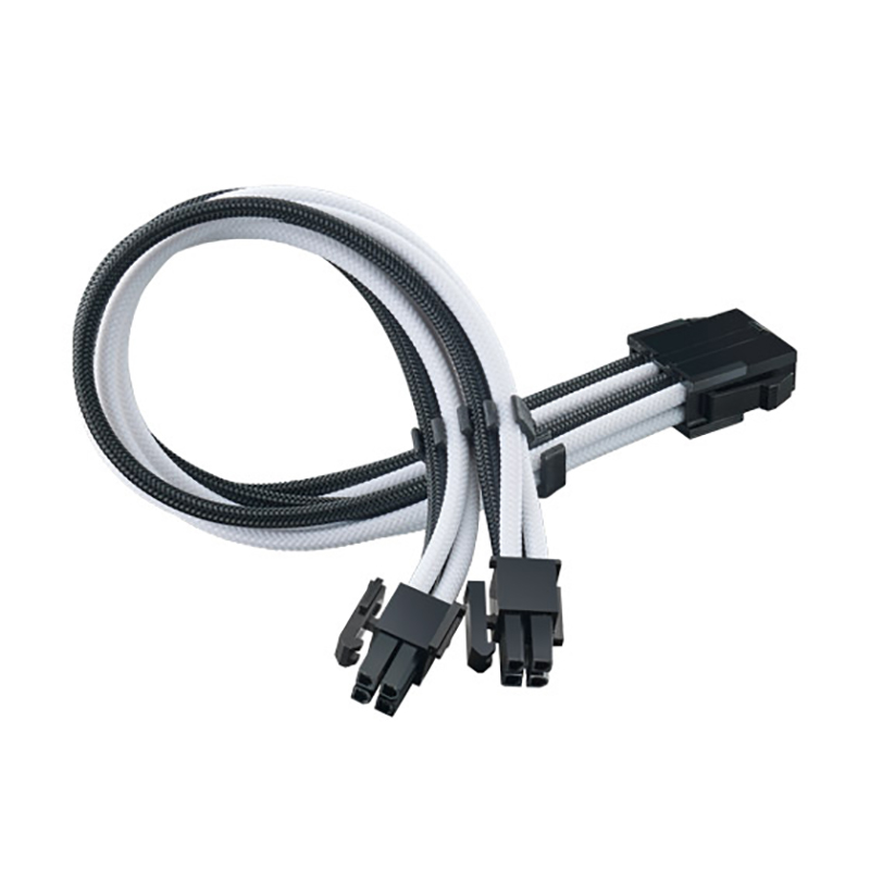 SilverStone PP07E-EPS8BW 8 pin (4+4) EPS Power Extension Cable - Black/White (SST-PP07E-EPS8BW)