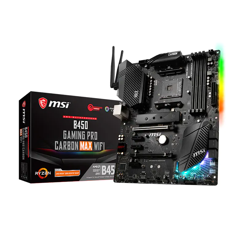 MSI B450 Gaming Pro Cabon Max WiFi AM4 ATX Motherboard (B450 GAMING PRO CARBON MAX WIFI)