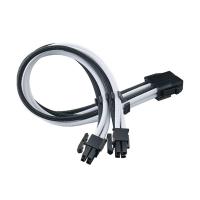SilverStone PP07E-EPS8BW 8 pin (4+4) EPS Power Extension Cable - Black/White