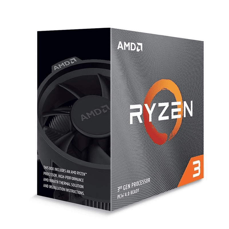 AMD Ryzen 3 3100 Quad Core AM4 3.6GHz CPU Processor with Wraith Stealth Cooler (100-100000284BOX)