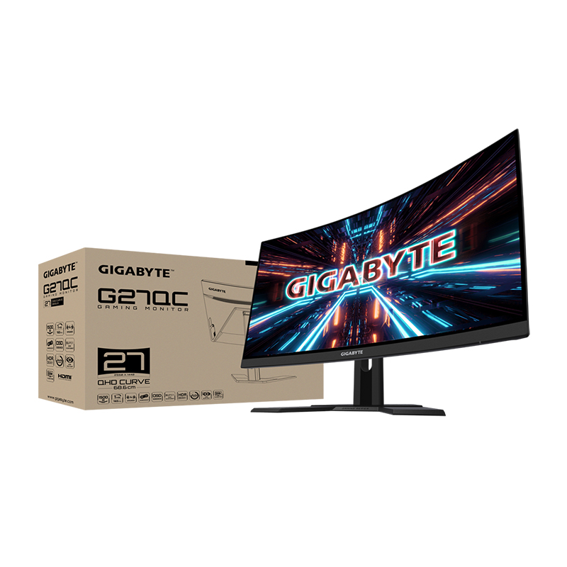 Gigabyte 27in QHD 165Hz Adaptive Sync Curved Gaming Monitor (G27QC)