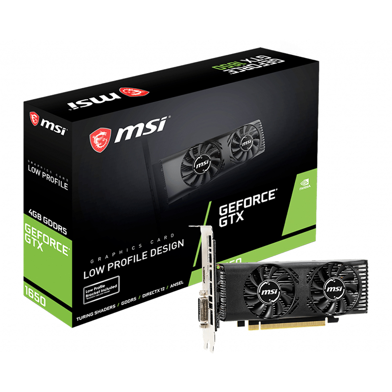 MSI GeForce GTX 1650 4GT Low Profile 4G Graphics Card (GTX 1650 4GT LP)