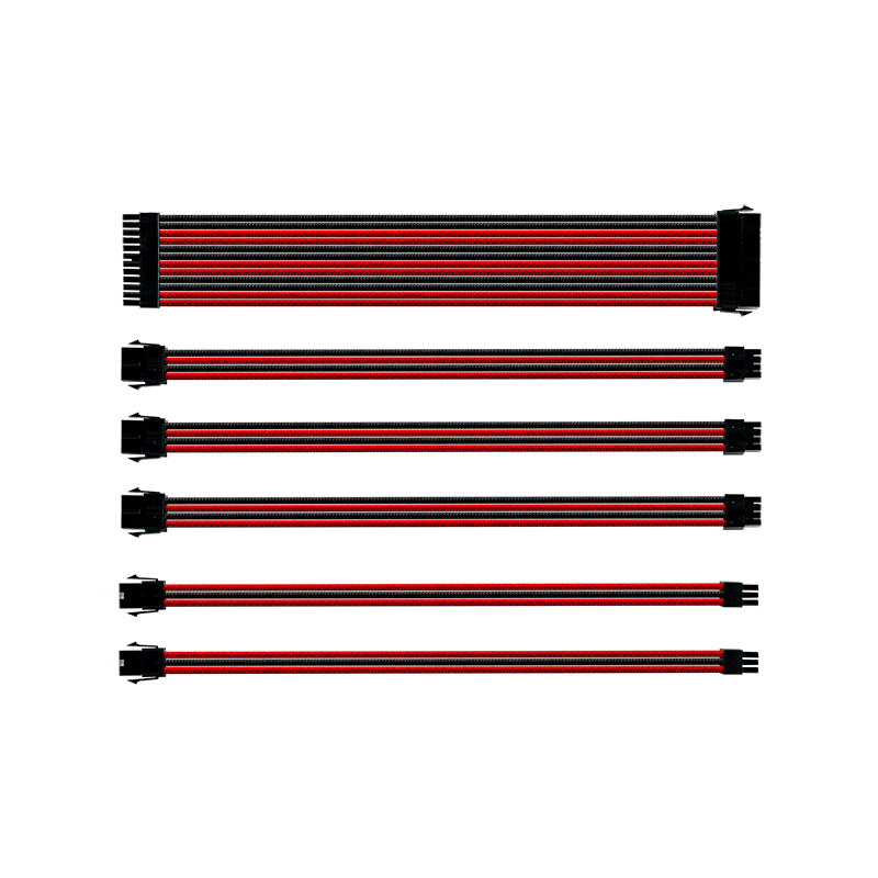 Cooler Master Universal PSU Sleeved Extension Cable Kit V2 - Red/Black (CMA-NEST16RDBK1-GL)