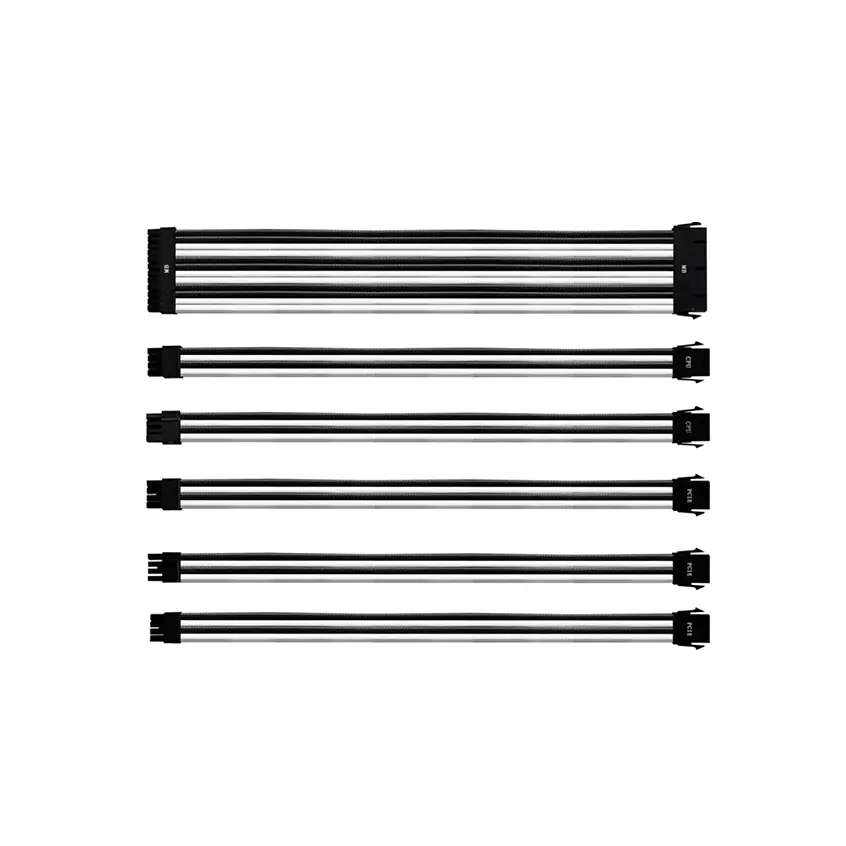 Cooler Master Universal PSU Sleeved Extension Cable Kit V2 - White/Black (CMA-NEST16WTBK1-GL)
