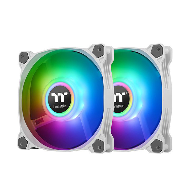 Thermaltake Pure Duo 12 ARGB Sync Radiator Fan White - 2 Pack (CL-F097-PL12SW-A)